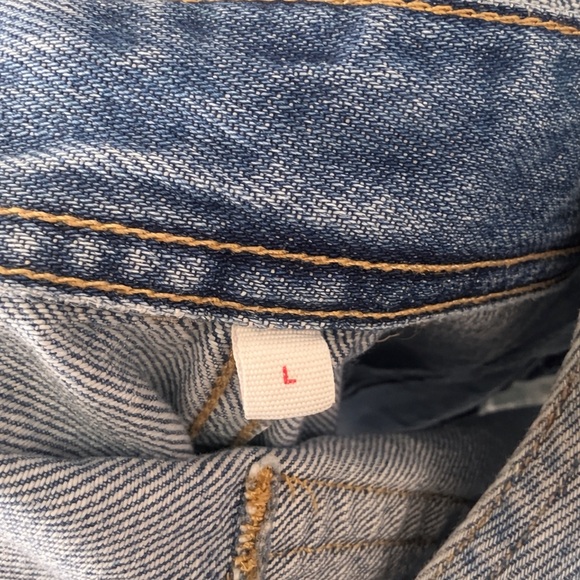 Women’s Levi's Overall Denim light wash Jean Dress Size L - Picture 3 of 4